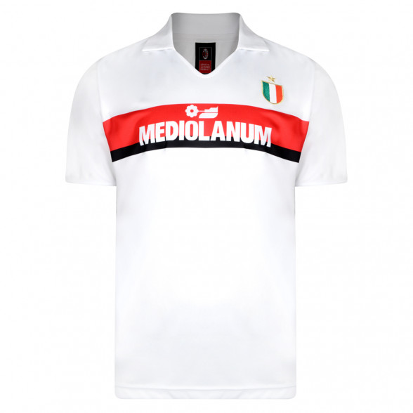 Camiseta retro Milan blanca Van Basten Gullit campeones 1989