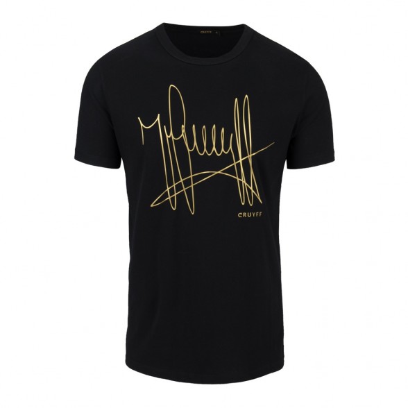 Camiseta Cruyff firma Negro/Oro