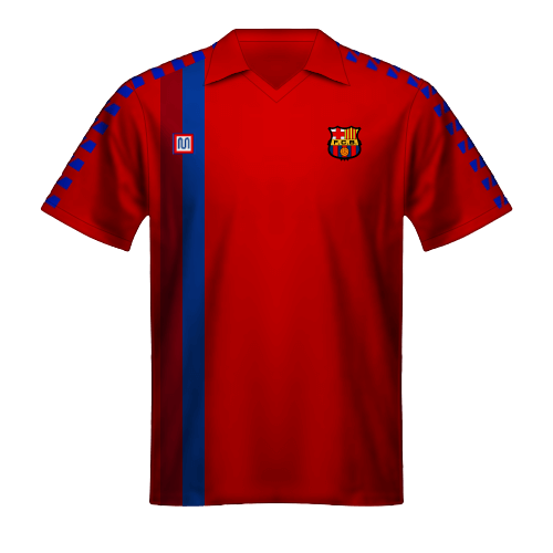 Camiseta FC Barcelona 1988/89, tercera equipación roja