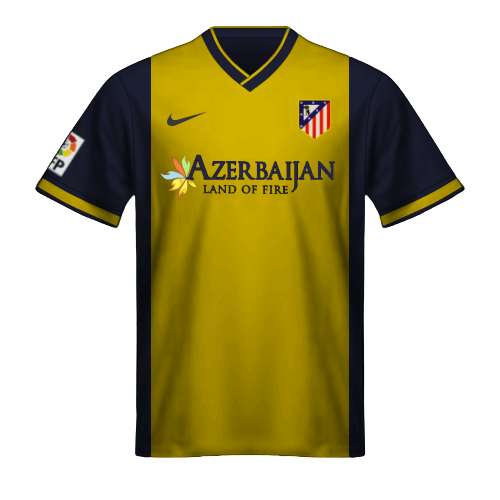 Camiseta Atletico Madrid 2013-14 segunda equipacion Godin