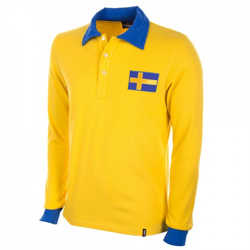camiseta retro suecia 1958