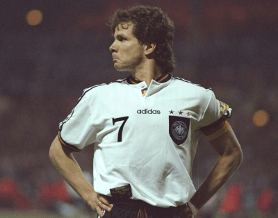 ANDREAS MOLLER CELEBRATING AT EURO 96