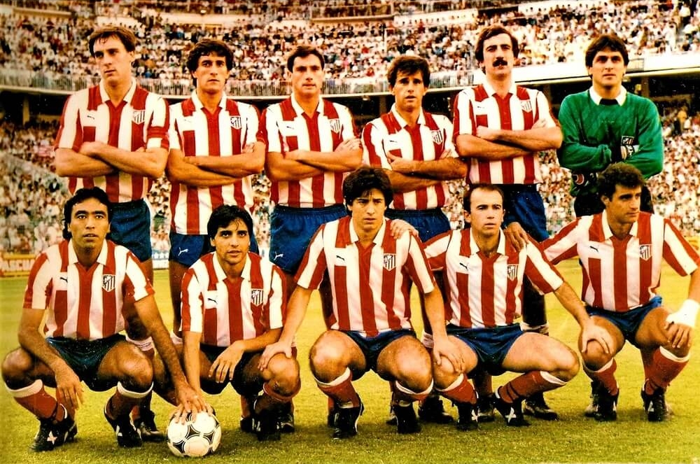 Equipo del Atlético de Madrid en los años 80