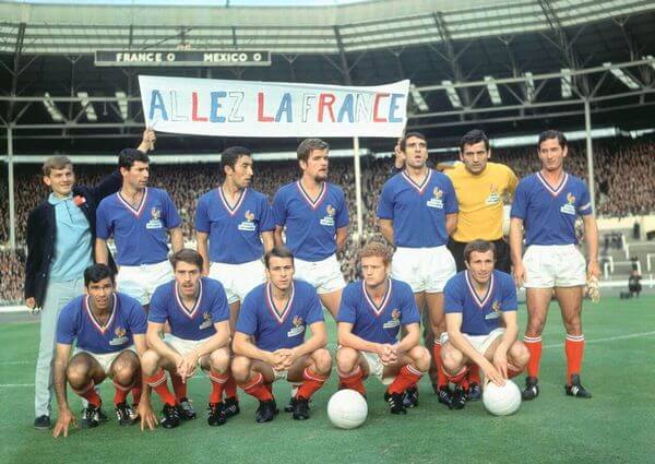 Selección de Francia con la camiseta de 1966