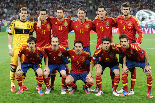 Todas las camisetas de la Selección España en los Mundiales