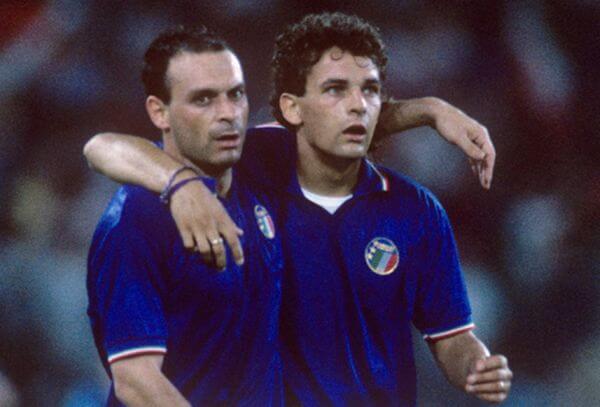 Schillaci e Baggio en el Mundial de Italia 90