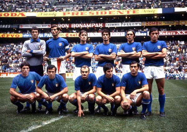 La selección de Italia en 1970