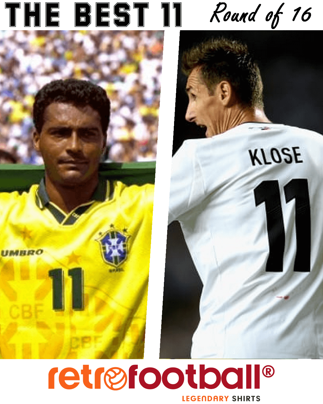 Mejor numero 11 - Romario-Klose
