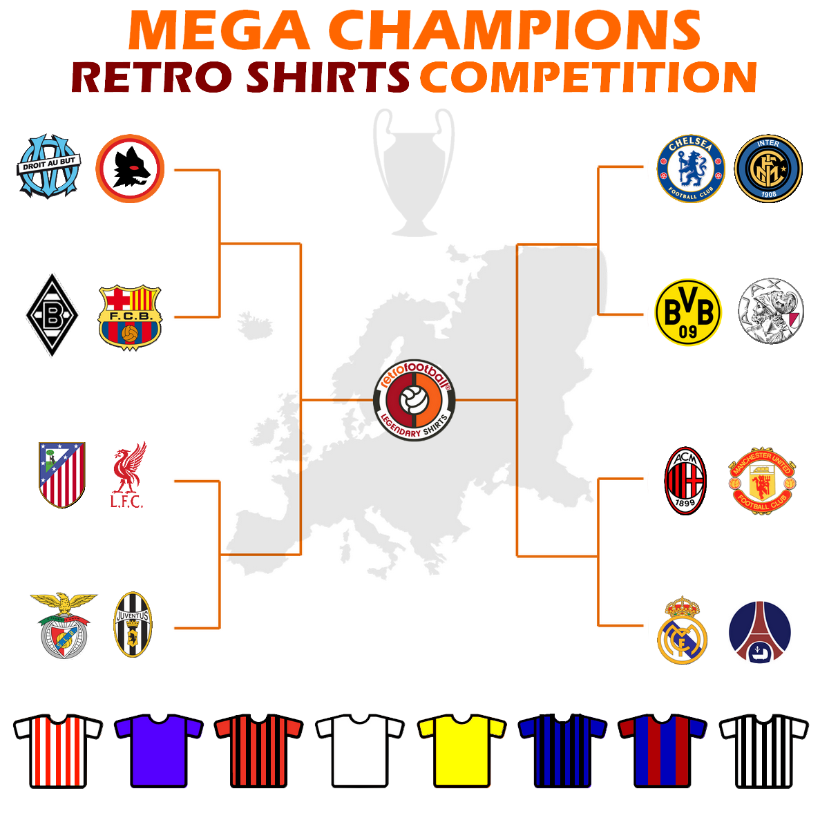 Torneo Mega Champions Retro Shirts Competition