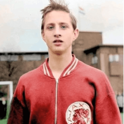 Young Cruyff at Ajax with Ajax jacket